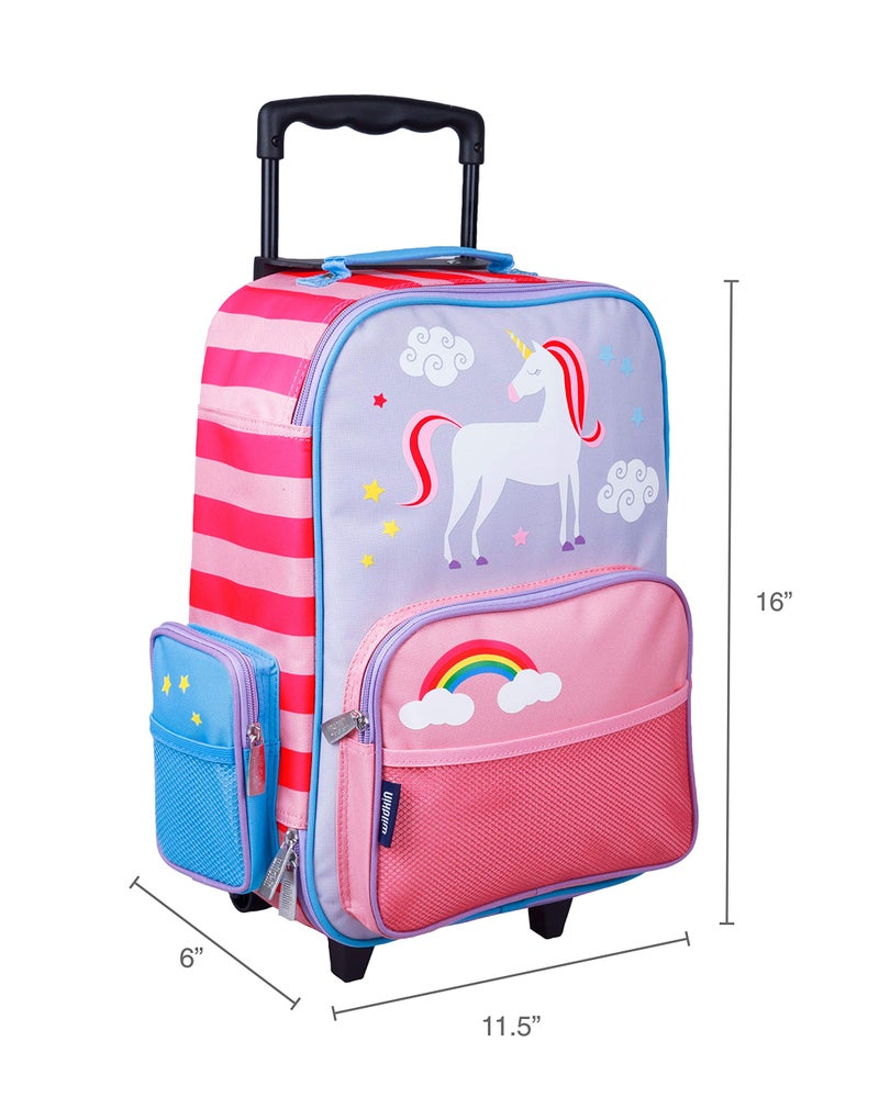 Wildkin Kids Rolling Suitcase â€“ Carry-On Size for School & Overnight Travel - Unicorn - Image 5
